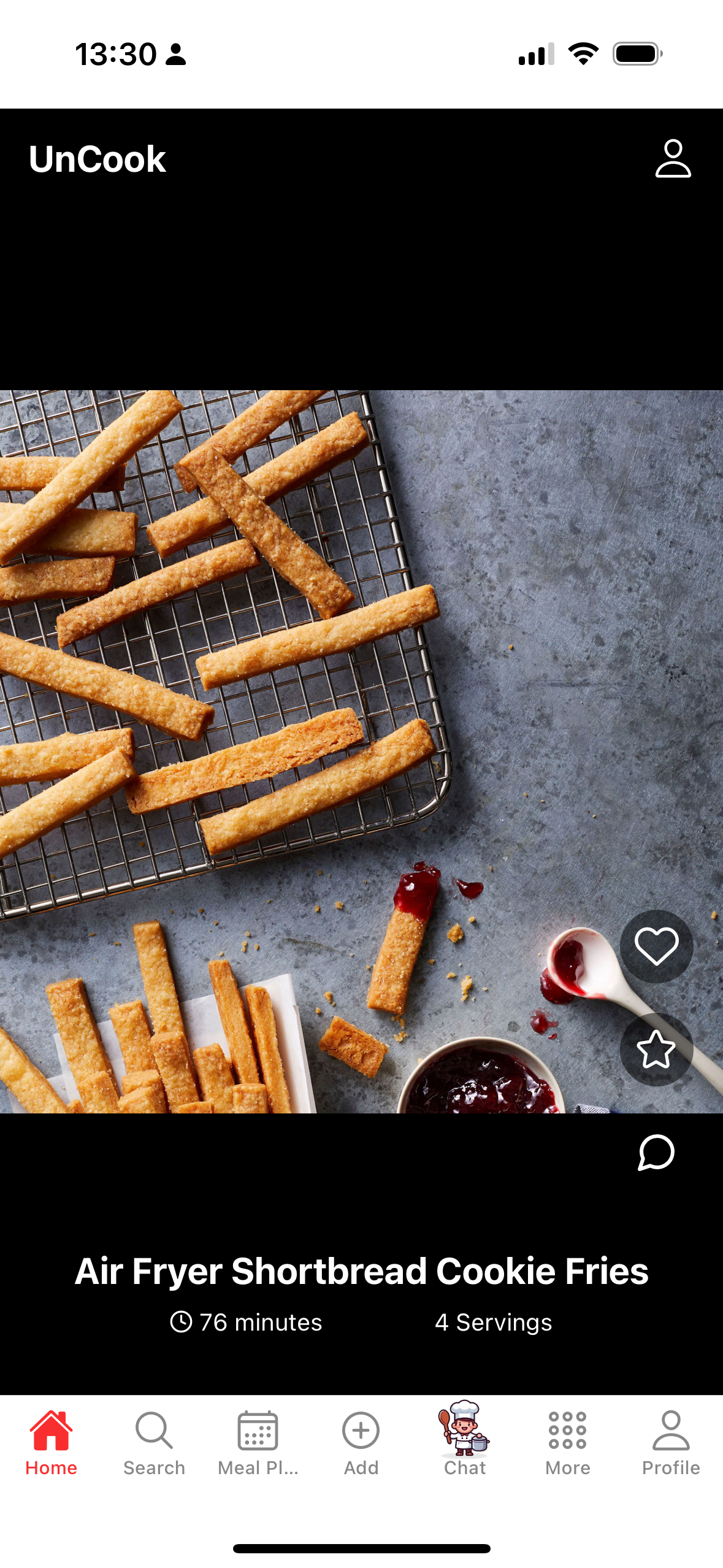 Uncook explore screen